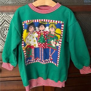Girls Zoodles 4T Christmas Sweatshirt Vintage
